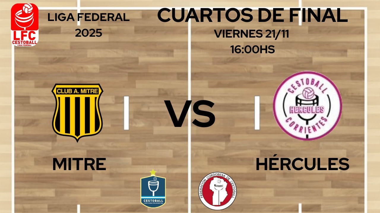 Cestoball: Mitre (SDE) vs Hercules (CTS) | Cuartos de final | Liga Federal Primera Femenina 2025