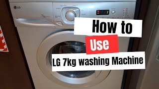 how to use LG 7KG WASHING MACHINE. WD-80156TP