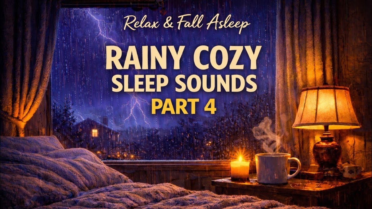 Rainy Cozy Sleep Sounds 🌧️ Deep Sleep in 5 Minutes | Relaxing Rain for Sleeping (Part 4) 