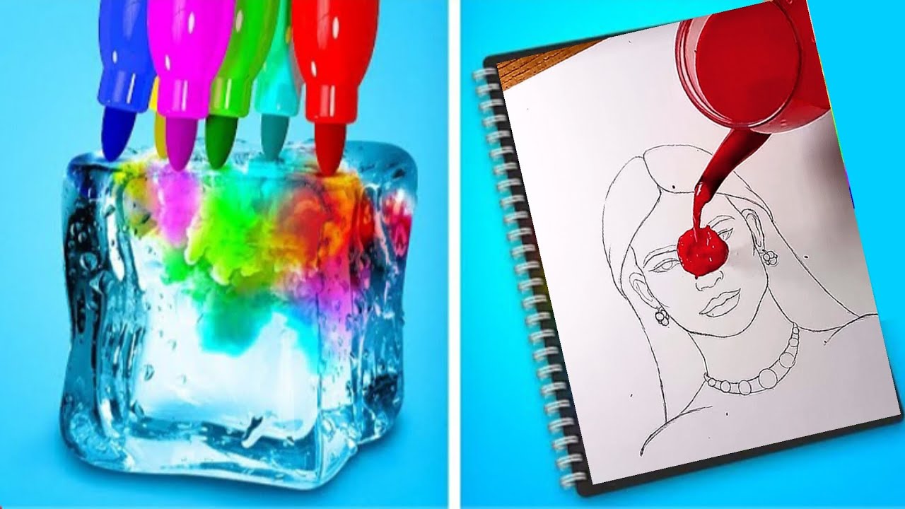 Satisfying Viral School Hacks | Awesome Art Ideas #schoolhacks - YouTube