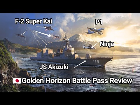 June 2024 Battlepass Golden Horizons Review - P1, F-2, Ninja, Akizuki - Modern Warships