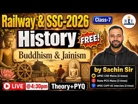 📖History Class-7 | Jainism & Buddhism Complete Theory + PYQs | SSC & Railway 2026 | Sachin Sir