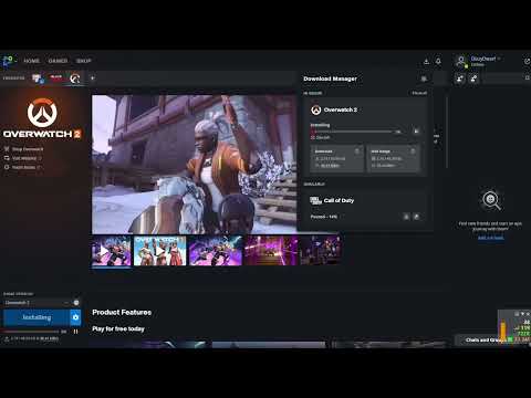Starlink Downloading Overwatch2 on Battle Net Australian Server