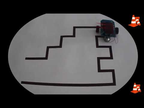 Line Follower / Line Tracer with 3 Sensor Small Geared DC Motor AVR ATMega Microcontroller