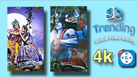 3D Trending Behind Object Status Video Editing || kinemaster 4k Full Screen Moving Editing