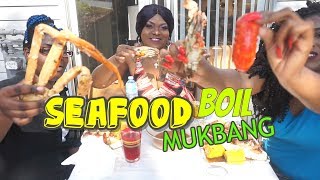 SEAFOOD BOIL MUKBANG | Smacking /Noises/Messy/Eating  8 Crabs/2lbs Lobster Tail/5lbs Shrimp/scallops