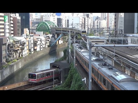 中央線・総武線・丸ノ内線の3線が交差！ お茶の水橋 より