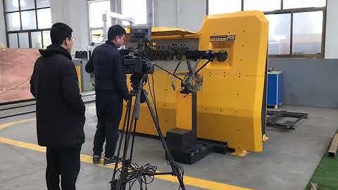 automatic stirrup bending machine video for R8 （ payoff and collector）