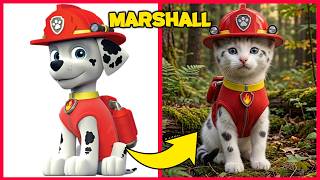 PAW PATROL but with CATS😺 + GUESS THE VOICE...! 🔊😍👷Rubble🚒Marshall💙Chase👷Rubble👮Rocky