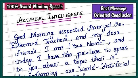 SPEECH ON ARTIFICIAL INTELLIGENCE in English | Artificial Intelligence Speech | Best Speech on AI