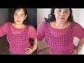 Blusa Magenta a Crochet/parte 2 #blusasnorma #blusascrochet