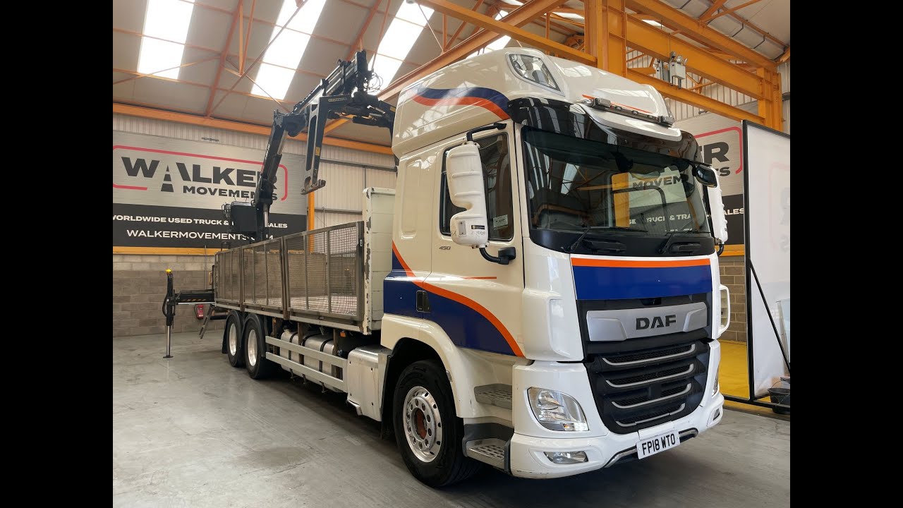 SOLD: DAF CF450 *EURO 6* 6X2 DRAWBAR SPEC 26 TONNE BRICK GRAB - 2018 - FP18 WTO