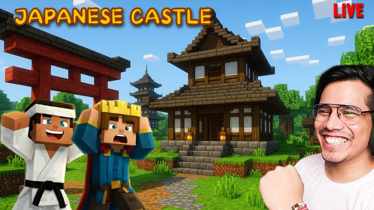 Let's make a Japanese Castle In Minecraft | McFleet Server S1 Live🔴Day ...