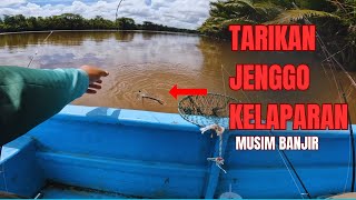 Mancing Udang Galah Sungai Suai ketika air besar  ‼️tarikan udang yang kelaparan #udanggalah