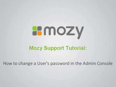 How to change a user's password in the Admin Console