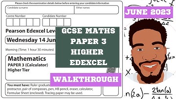 Edexcel GCSE Maths | Paper 3 | Higher Tier | May/June 2023 | Walkthrough | MathsWithDan