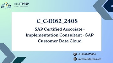 Sample question for C_C4H62_2408 SAP Customer Data Cloud Certification!!