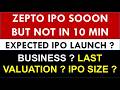 Zepto IPO Launch Soon | Upcoming Big Size IPO Update | Valuation | IPO Size ? IPO Latest News