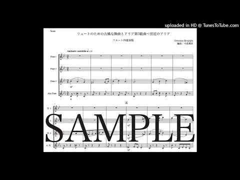 レスピーギ「リュートのための古風な舞曲とアリア第3組曲〜宮廷のアリア」フルート四重奏版
