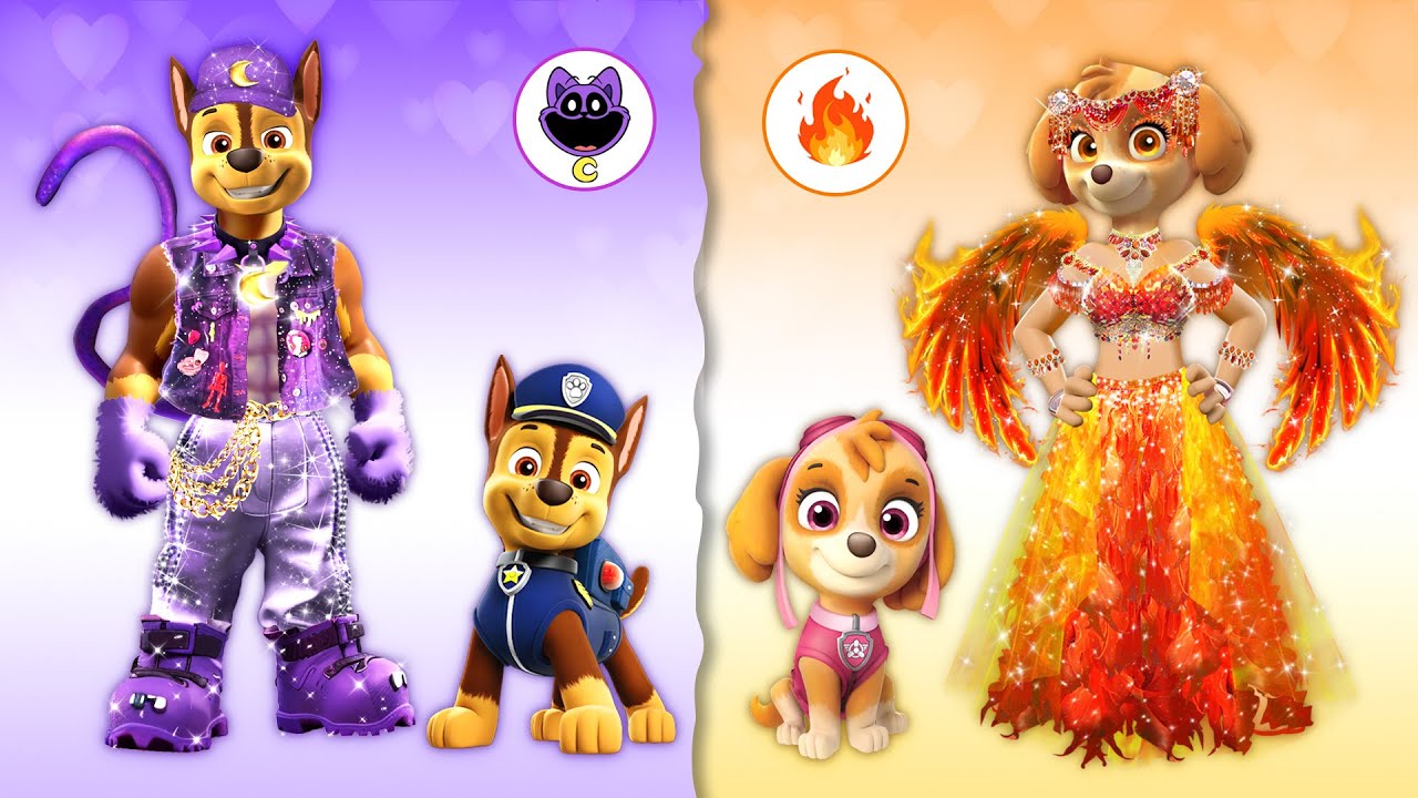 Poppy playtime 3, THE AMAZING DIGITAL CIRCUS & Fire Fashion for Muscle Paw Patrol | ADN Growing Up