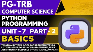 PG-TRB -COMPUTER SCIENCE-UNIT - 7-BASICS-VALUES AND TYPES-PART-2
