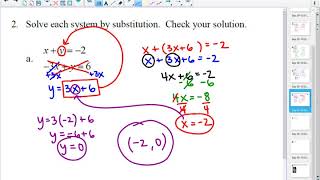 5 2   Example 2 Solve by Substitution