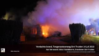 Woningbrand, Tongersesteenweg Sint-Truiden
