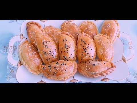 Песочная самса. Супер самса. Каймак даамданган самса. Кыргызча рецепт. Оңой жасала турган самса.