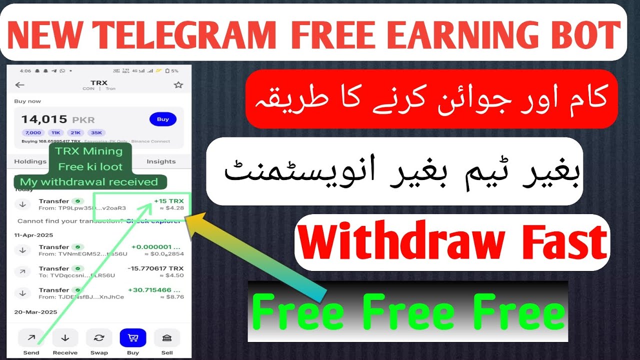 New Telegram Bot Earning | Account + Task + Withdraw Full Guide