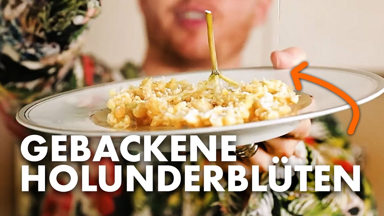 Gebackene Holunderblüten