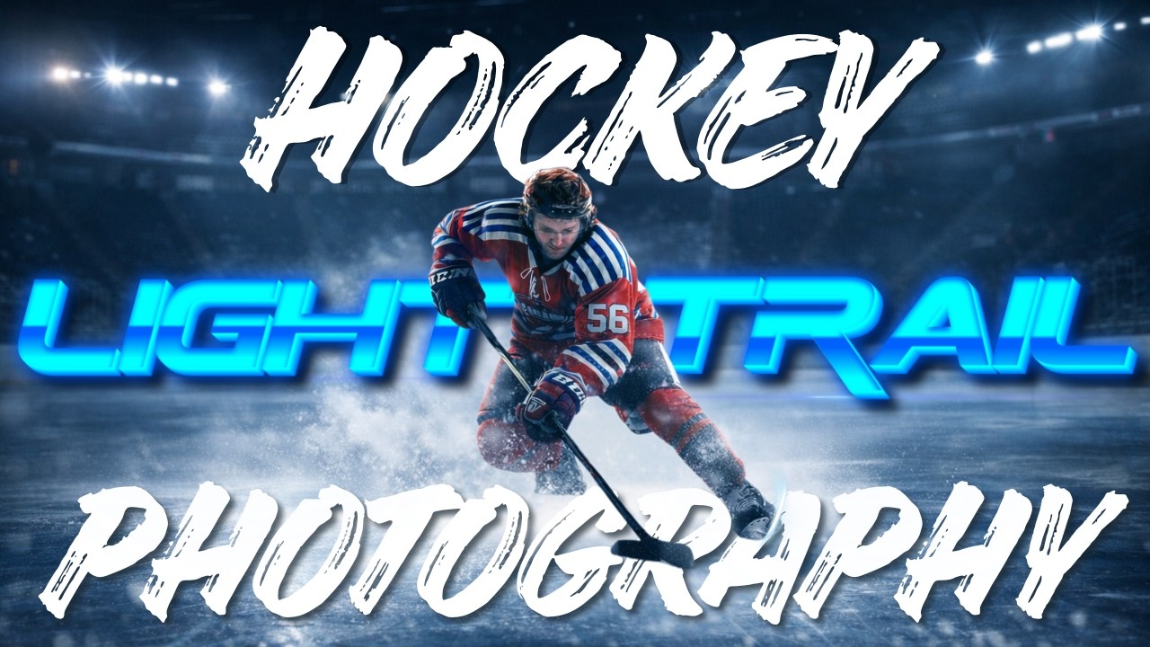 Epic Hockey Light Trail Photography