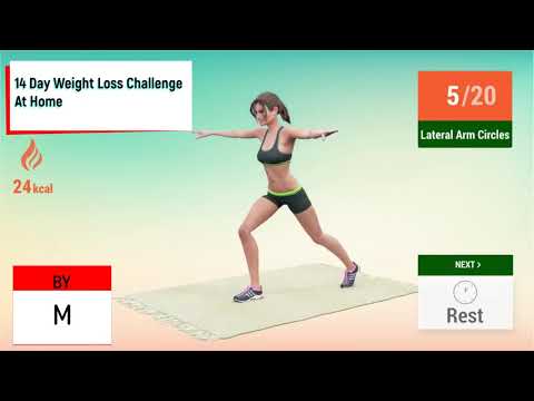 14 დღიანი ვარჯიშები სახლის პირობებში წონის დასაკლებად/14 Day Weight Loss Challenge At Home