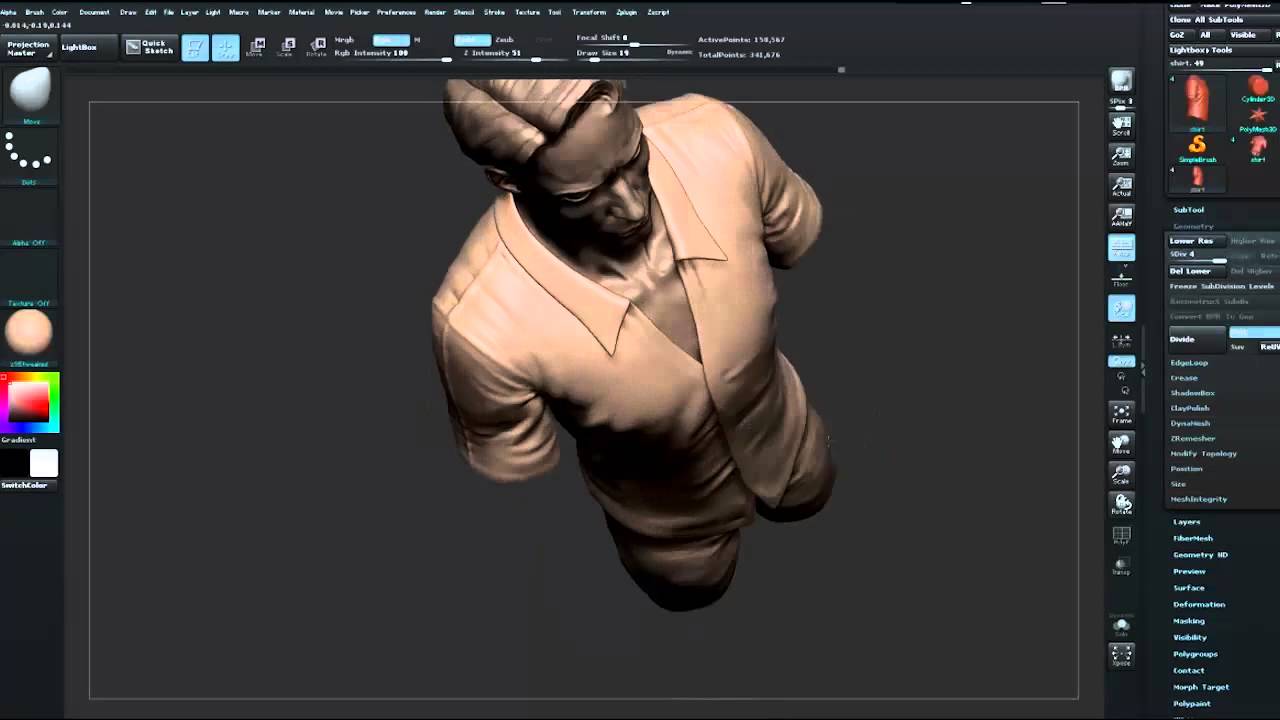 zbrush cloth sculpting tutorial