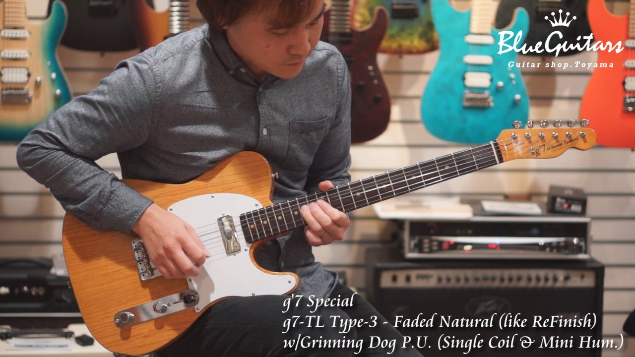 ギター g'7 Special g7-TL Type-3 Faded Natural g'7 Special g7-TL Type-3 Faded Natural Blue Guitars - g'7 Special