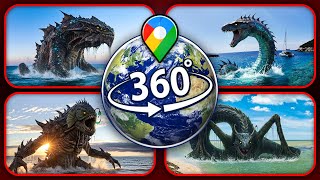 TOP 4: SCARY Sea Monsters Found on Google Earth — VR 360°