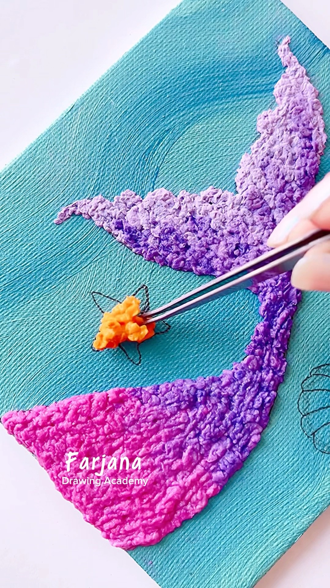Painting with tissue paper #art #painting #shorts