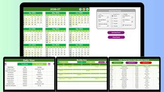Team Performance Task Calendar in Excel