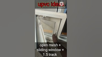 1.5 track. half sliding half fixed. + open mesh. upvc windows ideas.