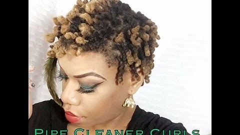 Pipe Cleaner Curls on Short Dreadlocks