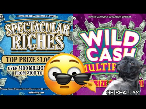 NC  SCRATCH OFF LOTTERY TICKETS! W!LD CASH/SPECTACULAR RICHES SCRATCH OFF TICKETS #lottery