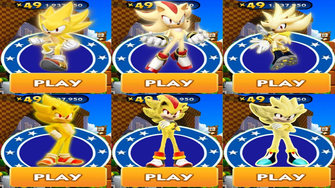 Sonic Dash - Movie Super Sonic vs Movie Super Shadow vs Movie Super ...