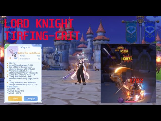 Lvl 102 Lord Knight - Muramasa Build (AGI + CRIT) Test [Freelife Origin  World] 