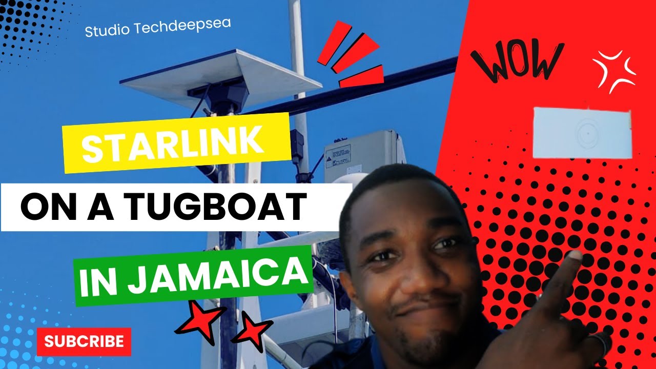 STARLINK INSTALLED ON A TUGBOAT IN JAMAICA 