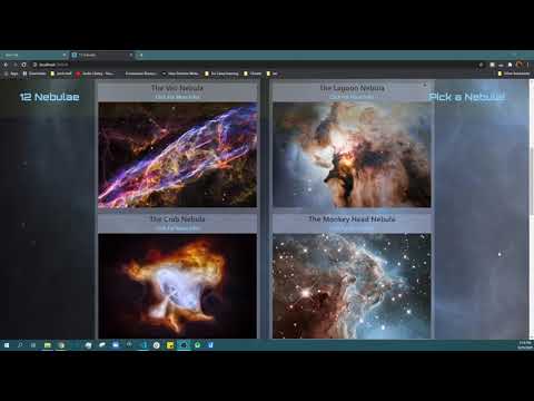 12 Nebulae Demo Using HTML 5, CSS 3 and Bootstrap 4