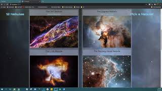 12 Nebulae Demo Using HTML 5, CSS 3 and Bootstrap 4