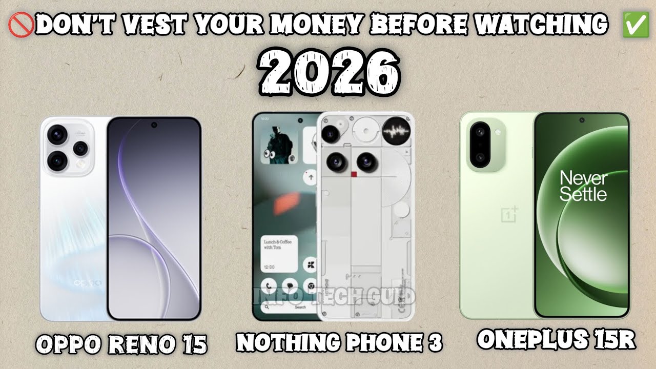 Oppo Reno 15 vs nothing phone 3 vs oneplus 15r || which one best all rounder phone in budget 2026 ?