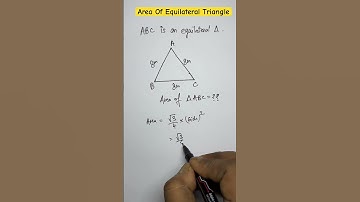 Area of Equilateral Triangle l Side is given as 8 m #math