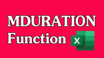 How to Use the MDURATION Function in Excel