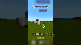 Minecraft Dancing Golem Tutorial💀 #shorts #minecraft #viralvideo