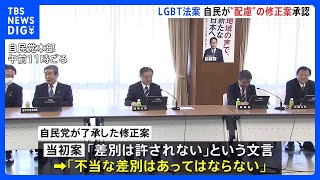 LGBT法案、保守に“配慮”の修正案を自民が正式了承　サミット前の国会提出を目指す方針｜TBS NEWS DIG